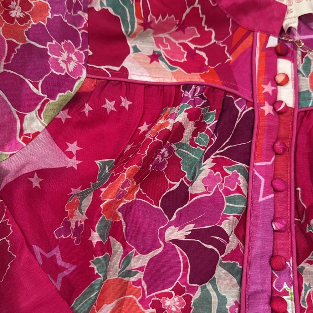 CIEBON Coordinating Fatimah Floral Print Mandarin Neck Long Sleeve Blouse - Picture 17 of 17